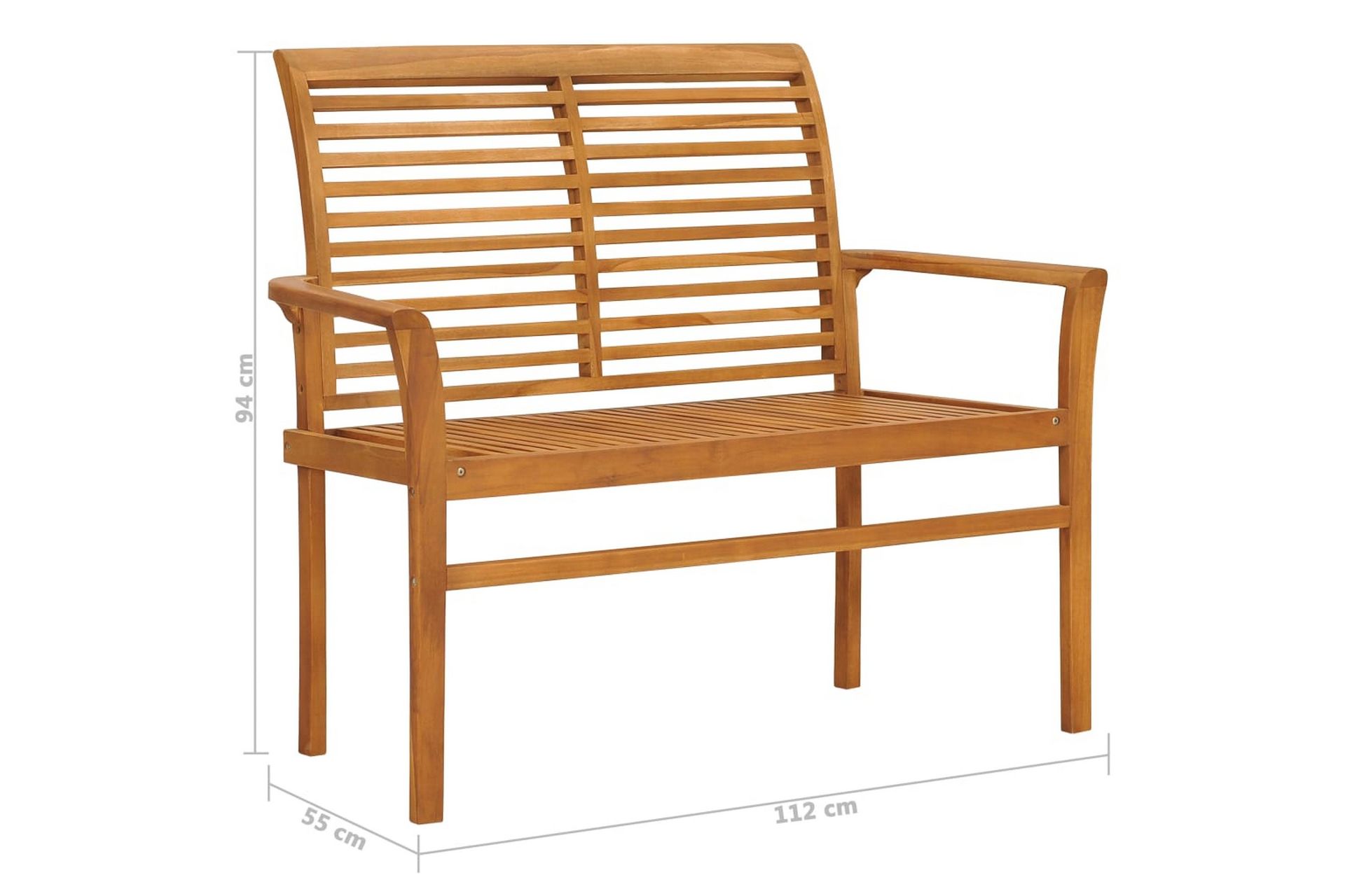 Hagebenk 112 cm heltre teak - Brun - Hagemøbler - Utesofa - Benker