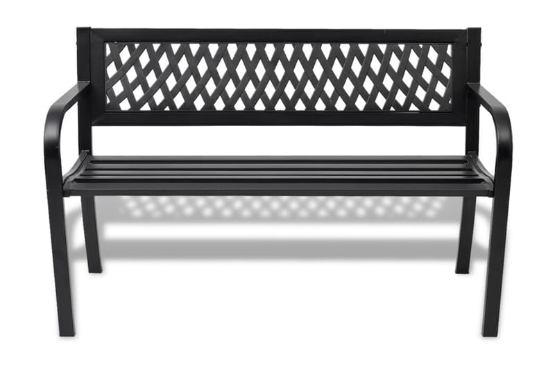 Hagebenk 118 cm stål svart - Svart - Hagemøbler - Utesofa - Benker