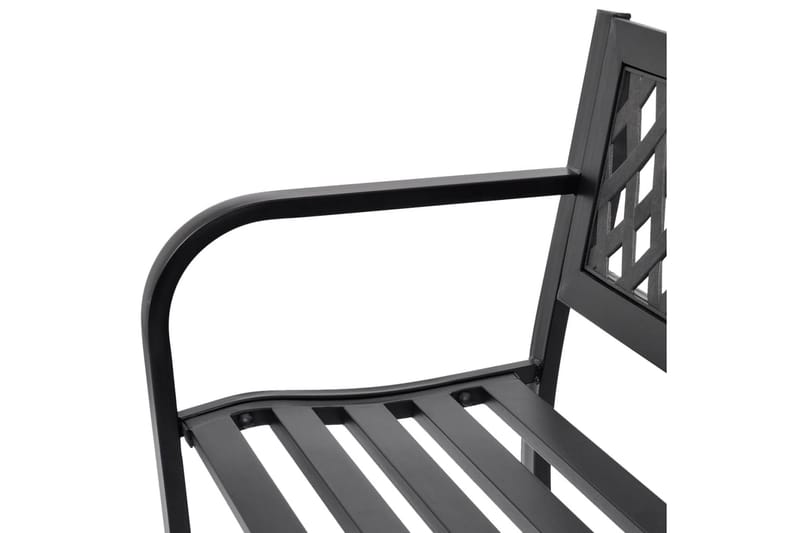 Hagebenk 118 cm stål svart - Svart - Hagemøbler - Utesofa - Benker
