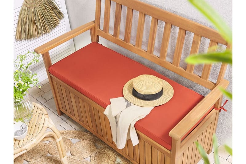 Hagebenk 120 cm akasietre terrakotta SOVANA - Tre/natur - Hagemøbler - Utesofa - Benker