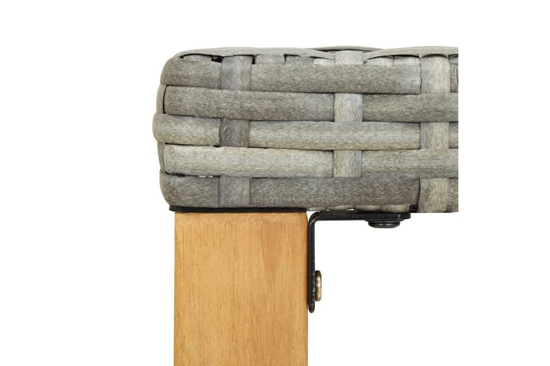 Hagebenk 120 cm grå polyrotting og heltre akasie - Hagemøbler - Utesofa - Benker