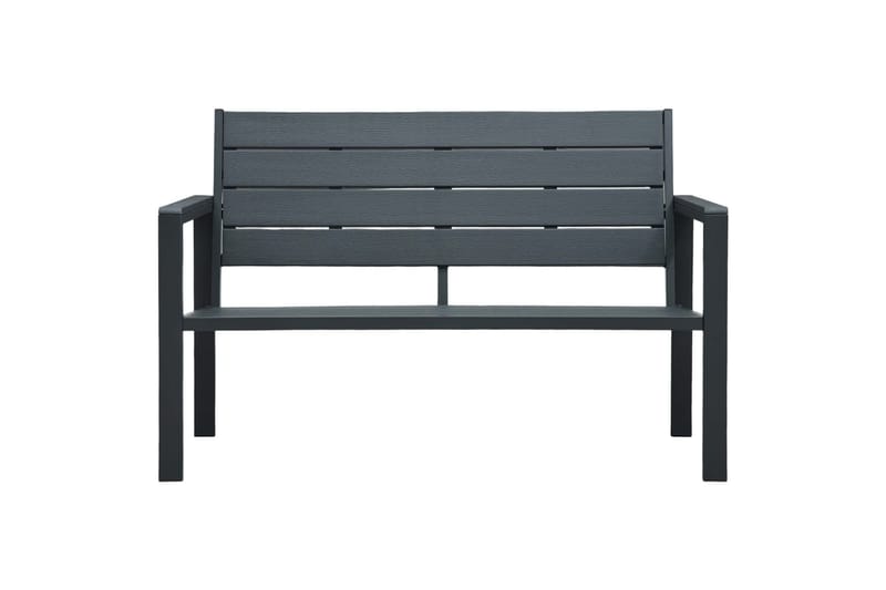 Hagebenk 120 cm HDPE grå treutseende - Hagemøbler - Utesofa - Benker