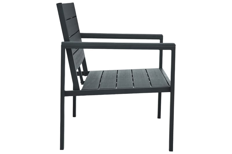 Hagebenk 120 cm HDPE grå treutseende - Hagemøbler - Utesofa - Benker