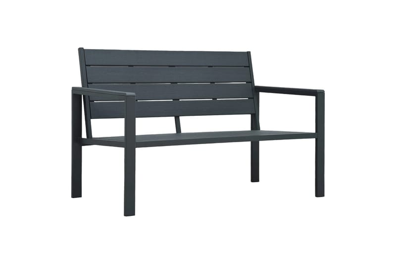 Hagebenk 120 cm HDPE grå treutseende - Hagemøbler - Utesofa - Benker
