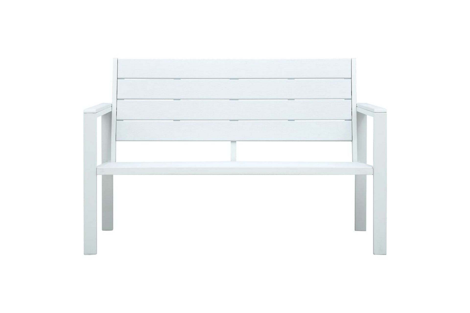 Hagebenk 120 cm HDPE hvit treutseende - Hagemøbler - Utesofa - Benker