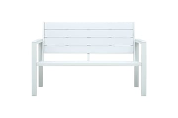 Hagebenk 120 cm HDPE hvit treutseende - Hagemøbler - Utesofa - Benker