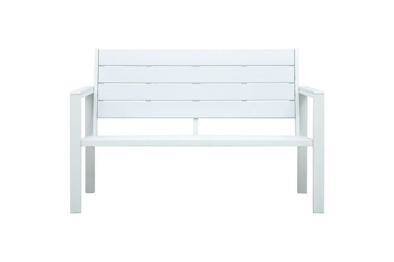 Hagebenk 120 cm HDPE hvit treutseende - Hagemøbler - Utesofa - Benker