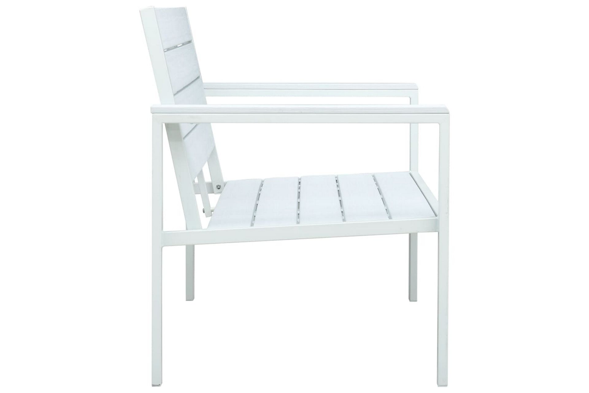 Hagebenk 120 cm HDPE hvit treutseende - Hagemøbler - Utesofa - Benker