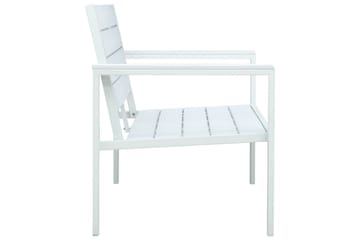 Hagebenk 120 cm HDPE hvit treutseende - Hagemøbler - Utesofa - Benker