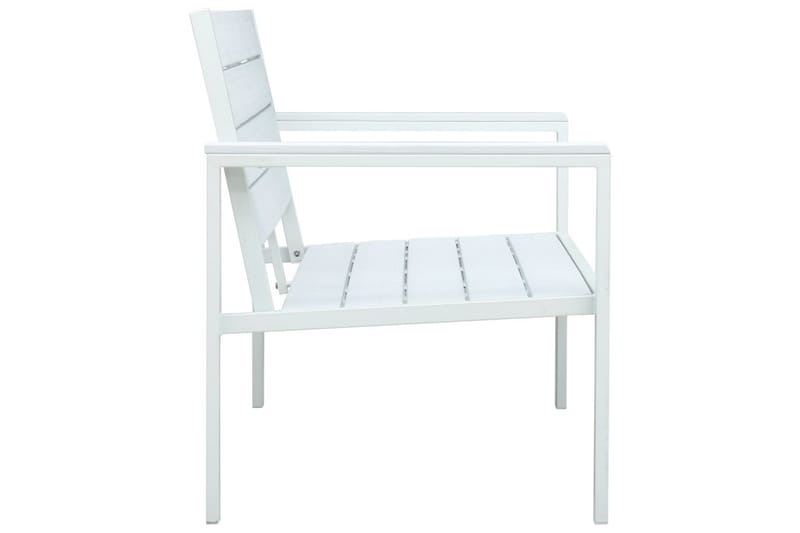 Hagebenk 120 cm HDPE hvit treutseende - Hagemøbler - Utesofa - Benker
