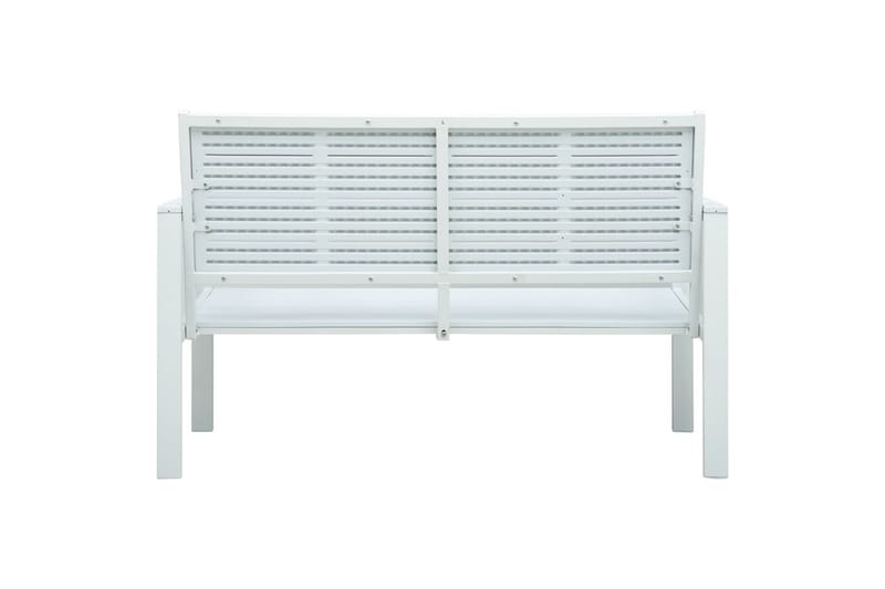 Hagebenk 120 cm HDPE hvit treutseende - Hagemøbler - Utesofa - Benker