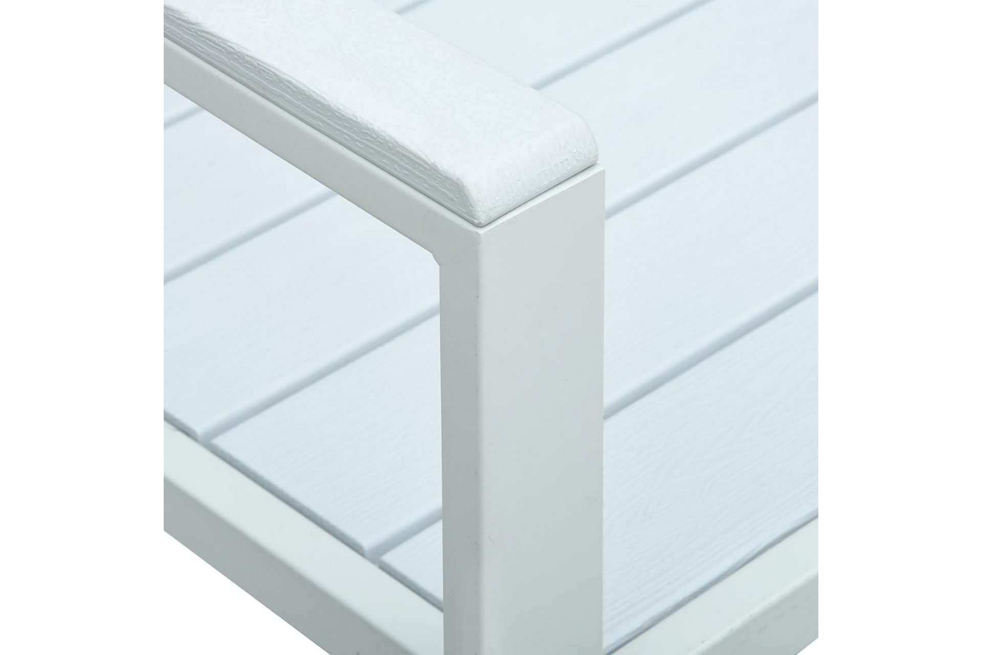 Hagebenk 120 cm HDPE hvit treutseende - Hagemøbler - Utesofa - Benker