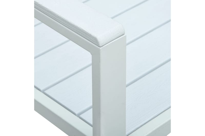 Hagebenk 120 cm HDPE hvit treutseende - Hagemøbler - Utesofa - Benker