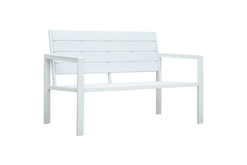 Hagebenk 120 cm HDPE hvit treutseende - Hagemøbler - Utesofa - Benker