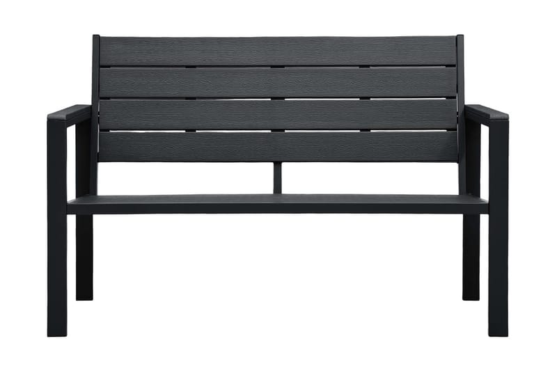 Hagebenk 120 cm HDPE svart treutseende - Hagemøbler - Utesofa - Benker