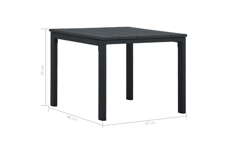 Hagebenk 120 cm HDPE svart treutseende - Hagemøbler - Utesofa - Benker