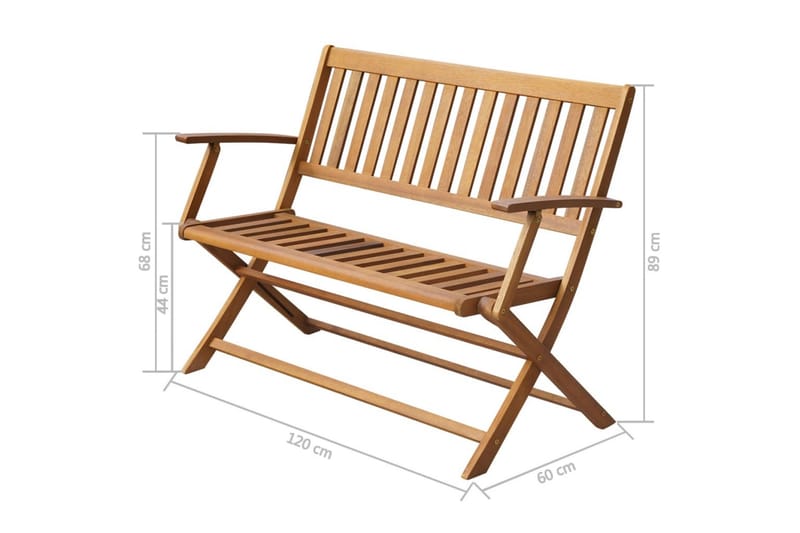 Hagebenk 120 cm heltre akasie - Akasie - Hagemøbler - Utesofa - Benker