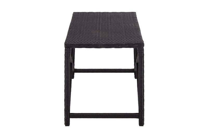 Hagebenk 120 cm polyrotting svart - Svart - Hagemøbler - Utesofa - Benker