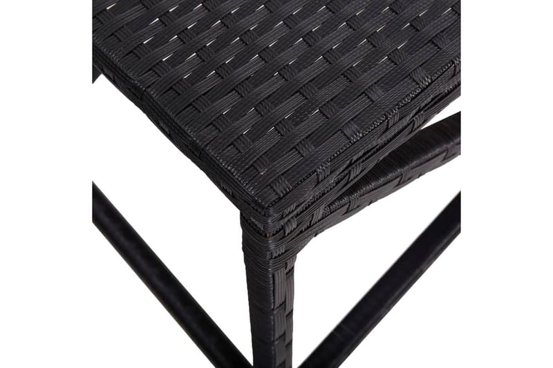 Hagebenk 120 cm polyrotting svart - Svart - Hagemøbler - Utesofa - Benker