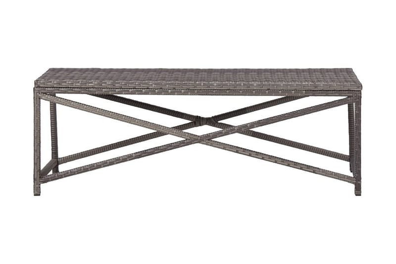 Hagebenk 120 cm polyrotting grå - Grå - Hagemøbler - Utesofa - Benker