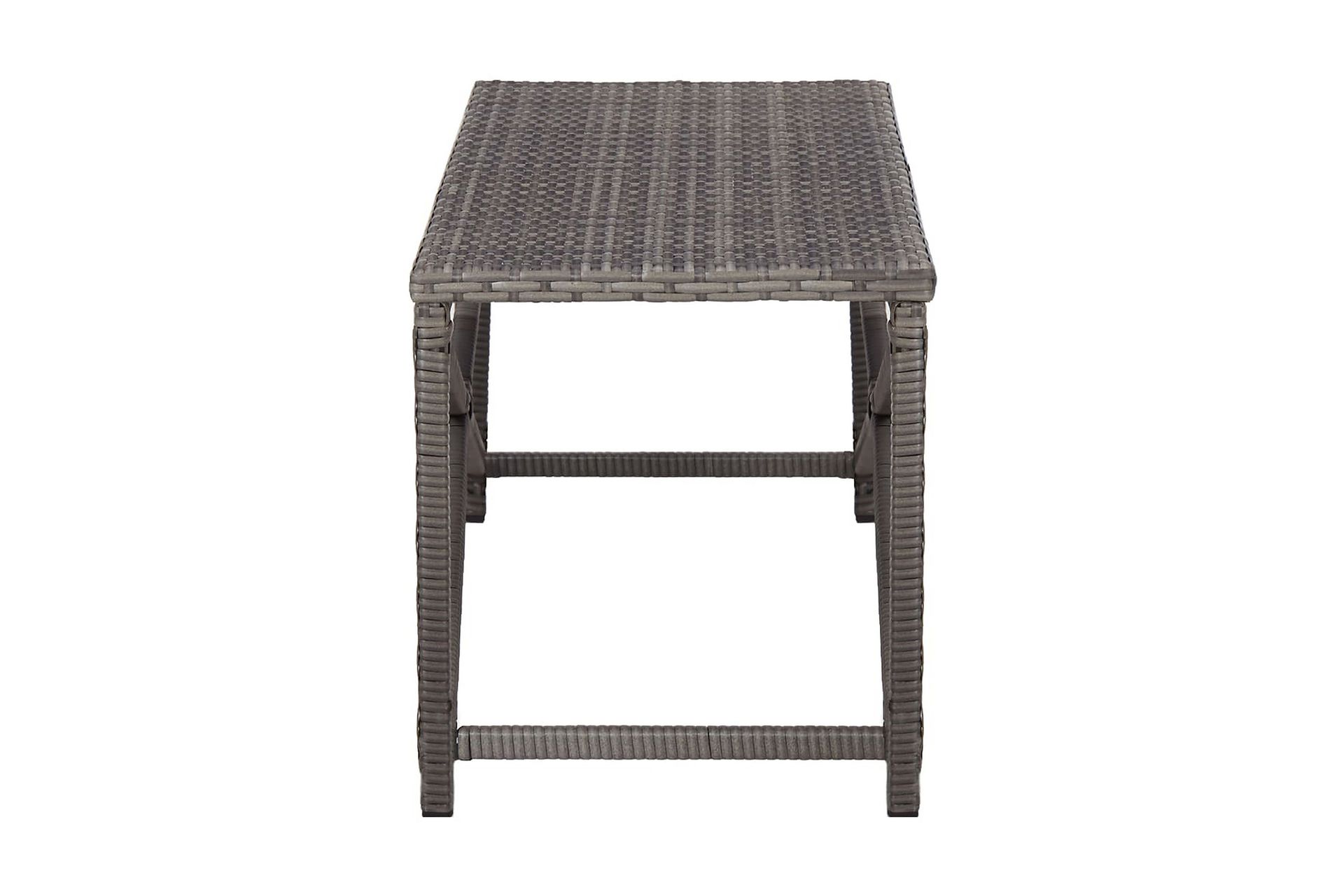 Hagebenk 120 cm polyrotting grå - Grå - Hagemøbler - Utesofa - Benker