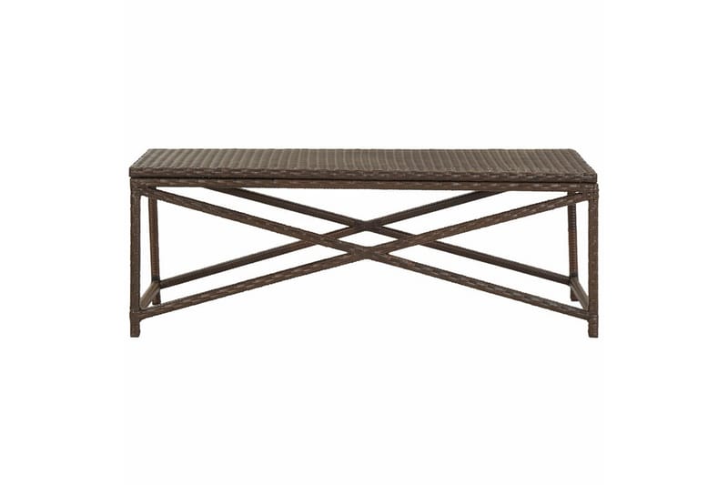 Hagebenk 120 cm polyrotting brun - Hagemøbler - Utesofa - Benker