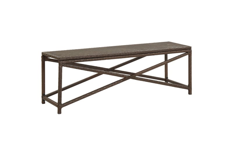 Hagebenk 120 cm polyrotting brun - Hagemøbler - Utesofa - Benker
