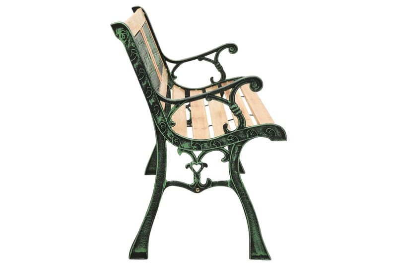 Hagebenk 122 cm støpejern og heltre furu - Hagemøbler - Utesofa - Benker