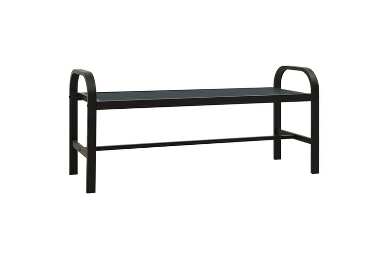 Hagebenk 124,5 cm stål og WPC svart - Svart - Hagemøbler - Utesofa - Benker