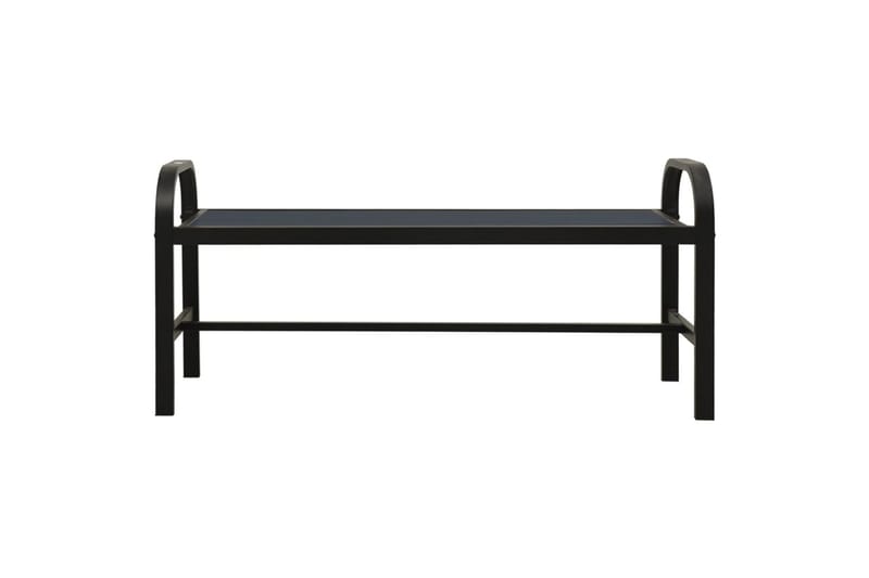 Hagebenk 124,5 cm stål og WPC svart - Svart - Hagemøbler - Utesofa - Benker