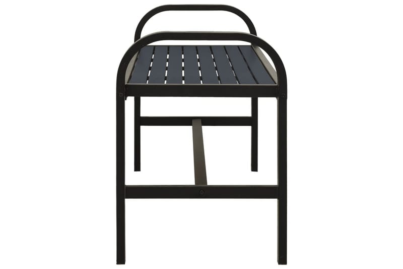 Hagebenk 124,5 cm stål og WPC svart - Svart - Hagemøbler - Utesofa - Benker