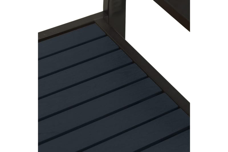 Hagebenk 124,5 cm stål og WPC svart - Svart - Hagemøbler - Utesofa - Benker
