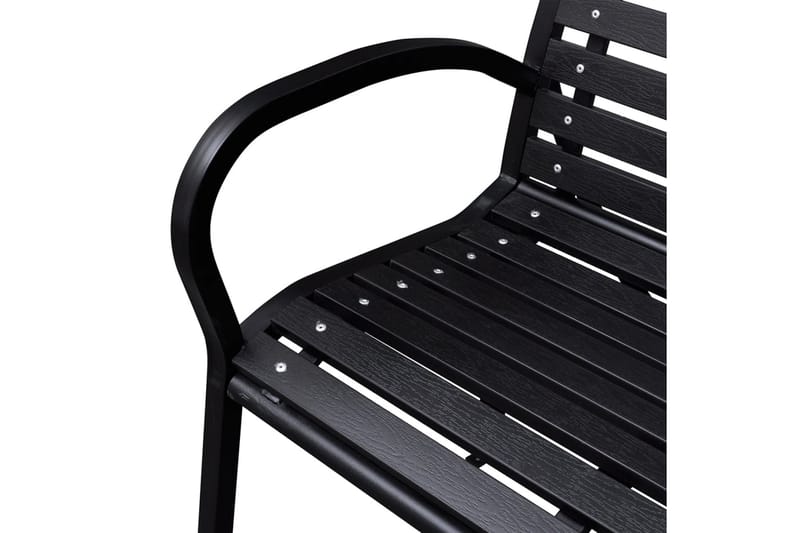 Hagebenk 125 cm stål og WPC svart - Svart - Hagemøbler - Utesofa - Benker