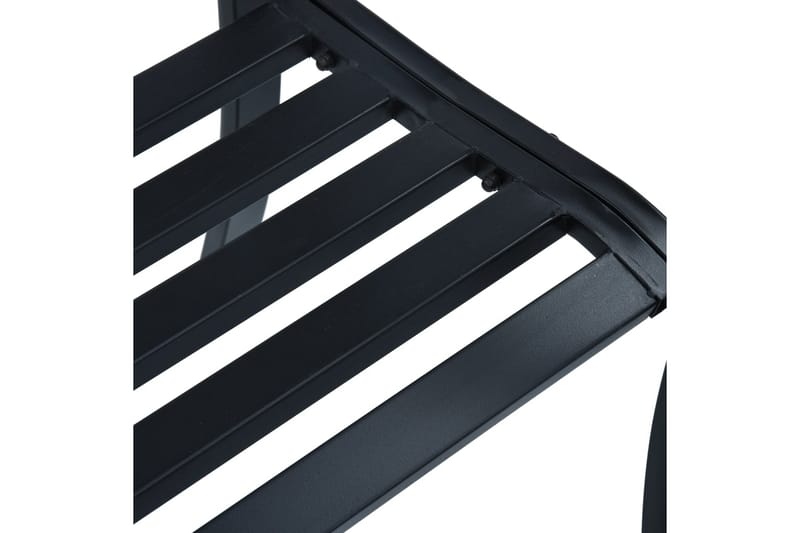 Hagebenk 125 cm svart stål - Svart - Hagemøbler - Utesofa - Benker