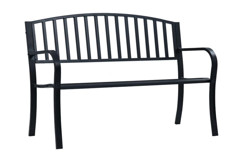 Hagebenk 125 cm svart stål - Svart - Hagemøbler - Utesofa - Benker