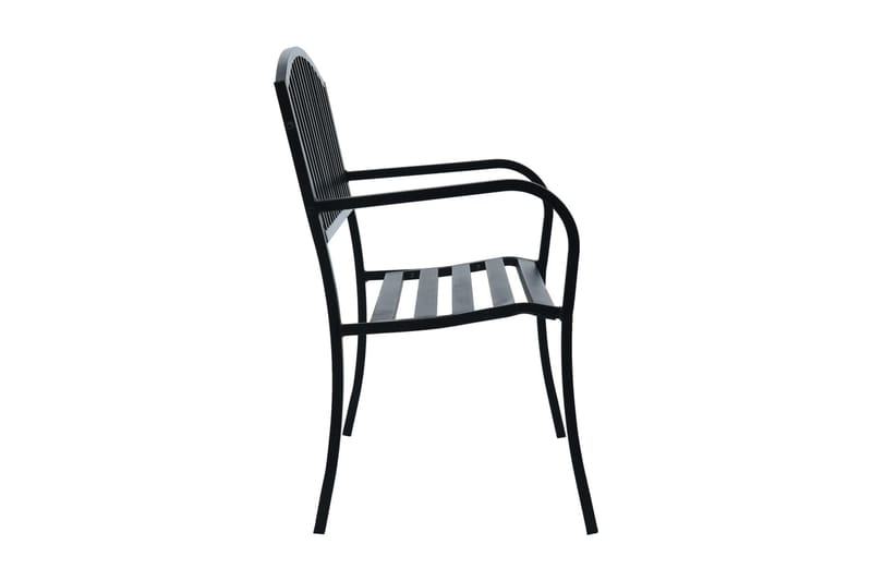 Hagebenk 125 cm svart stål - Svart - Hagemøbler - Utesofa - Benker