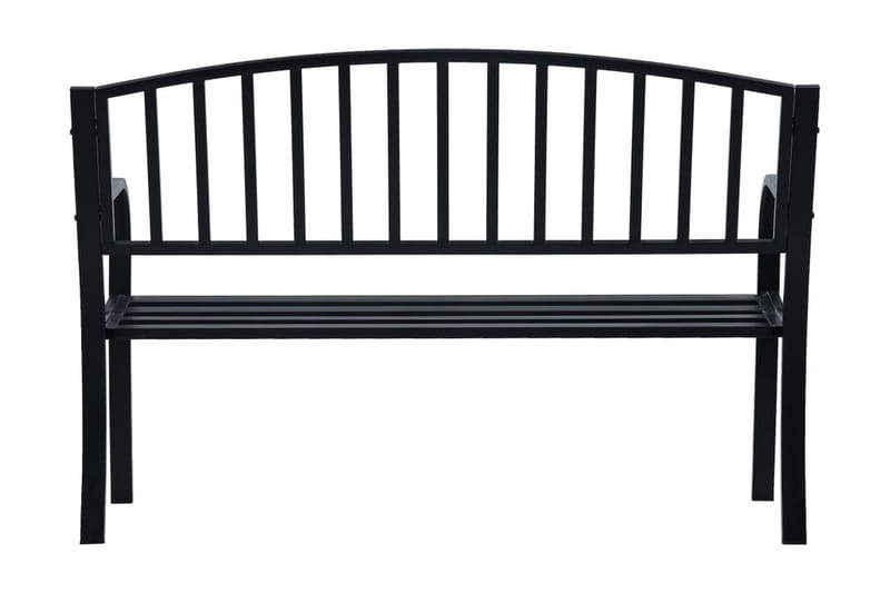 Hagebenk 125 cm svart stål - Svart - Hagemøbler - Utesofa - Benker