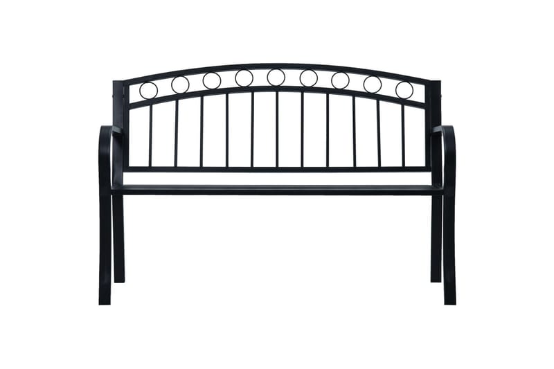 Hagebenk 125 cm svart stål - Hagemøbler - Utesofa - Benker