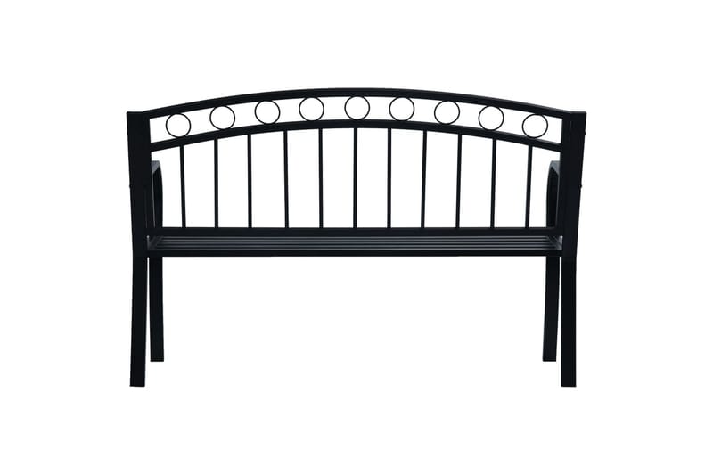 Hagebenk 125 cm svart stål - Hagemøbler - Utesofa - Benker