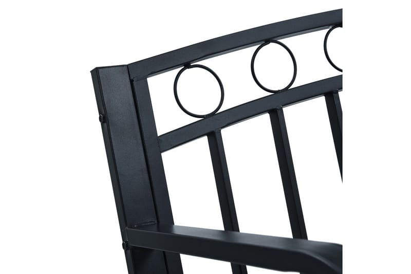 Hagebenk 125 cm svart stål - Hagemøbler - Utesofa - Benker