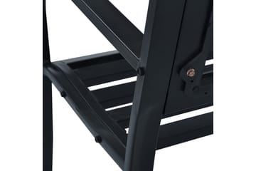 Hagebenk 125 cm svart stål - Hagemøbler - Utesofa - Benker