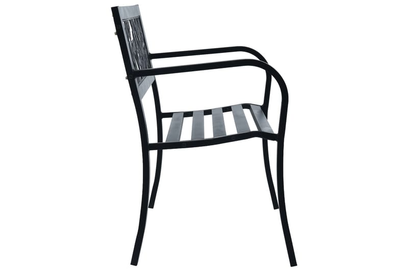 Hagebenk 125 cm svart stål - Hagemøbler - Utesofa - Benker
