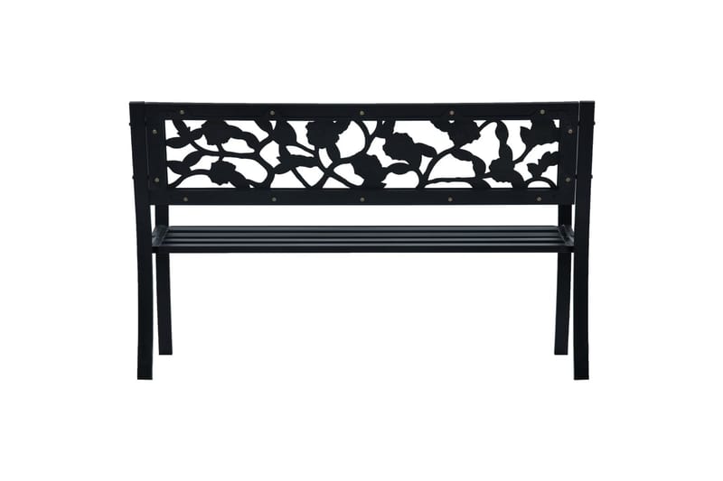 Hagebenk 125 cm svart stål - Hagemøbler - Utesofa - Benker