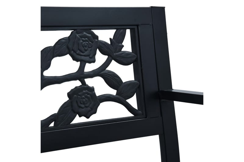Hagebenk 125 cm svart stål - Hagemøbler - Utesofa - Benker