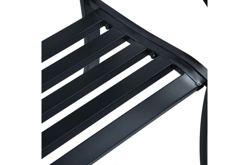 Hagebenk 125 cm svart stål - Hagemøbler - Utesofa - Benker