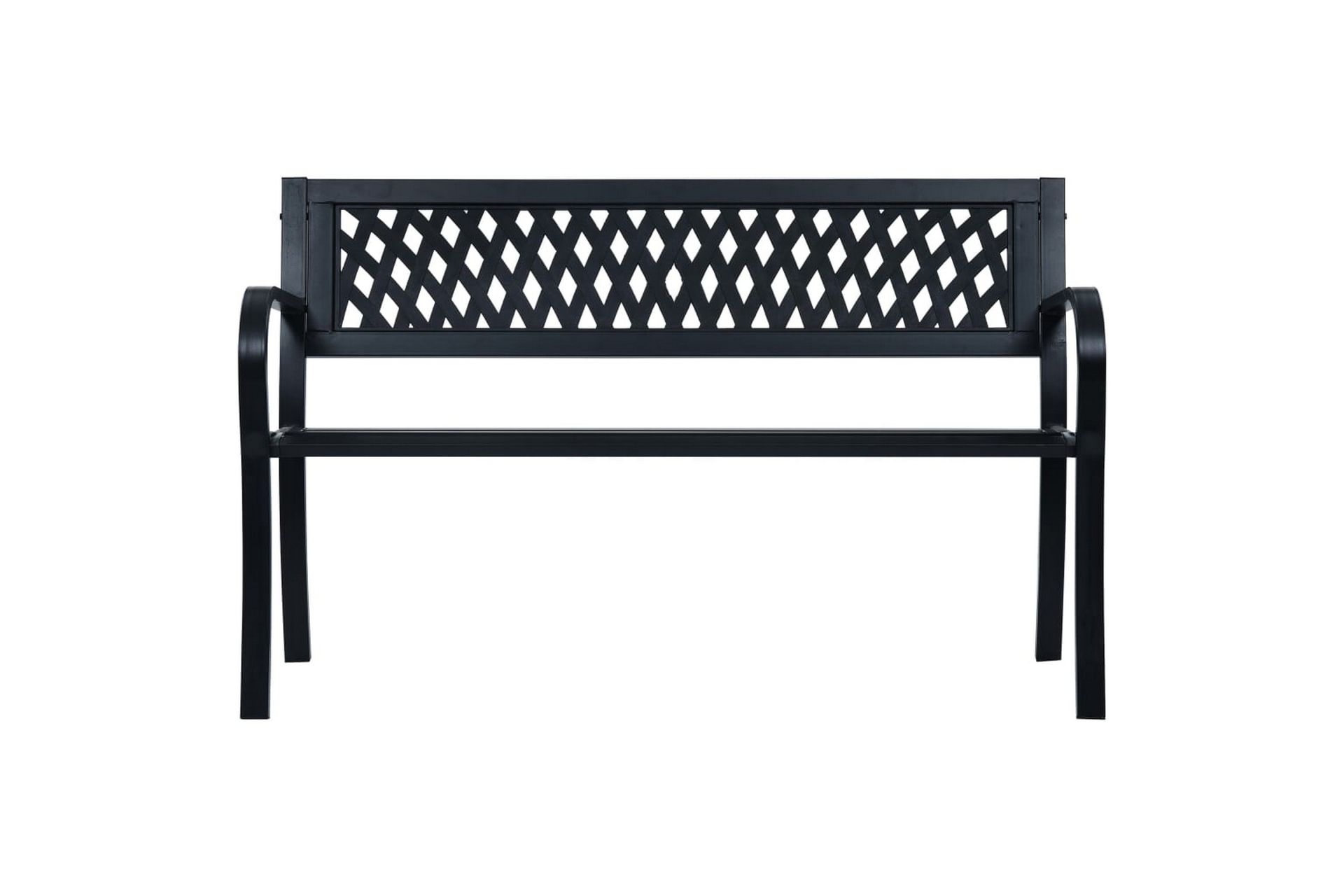 Hagebenk 125 cm svart stål - Hagemøbler - Utesofa - Benker