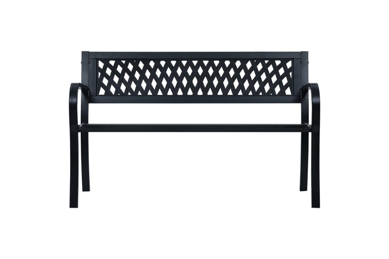 Hagebenk 125 cm svart stål - Hagemøbler - Utesofa - Benker