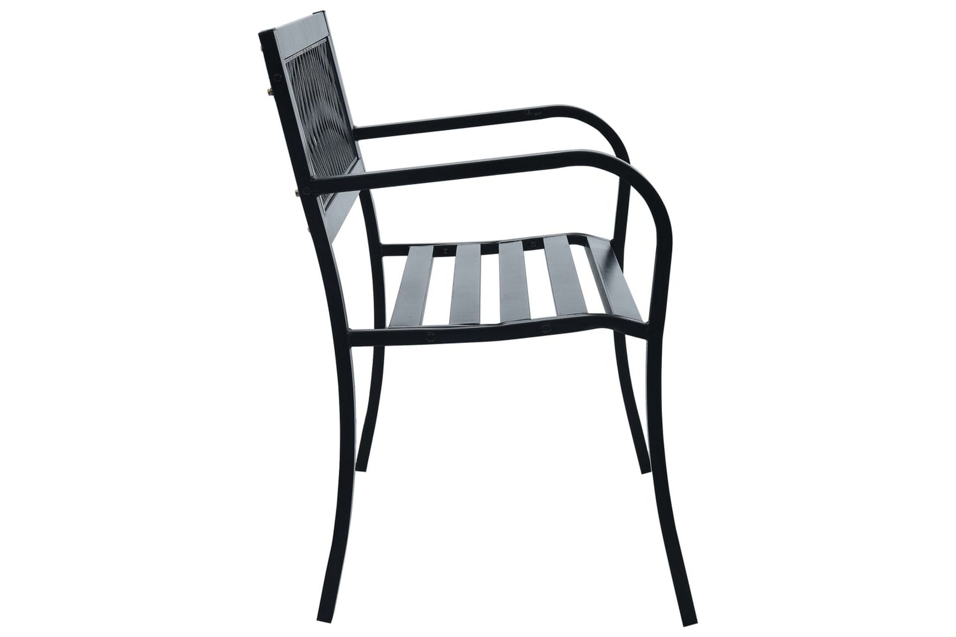 Hagebenk 125 cm svart stål - Hagemøbler - Utesofa - Benker