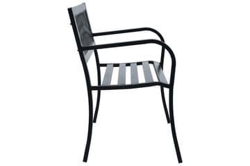Hagebenk 125 cm svart stål - Hagemøbler - Utesofa - Benker