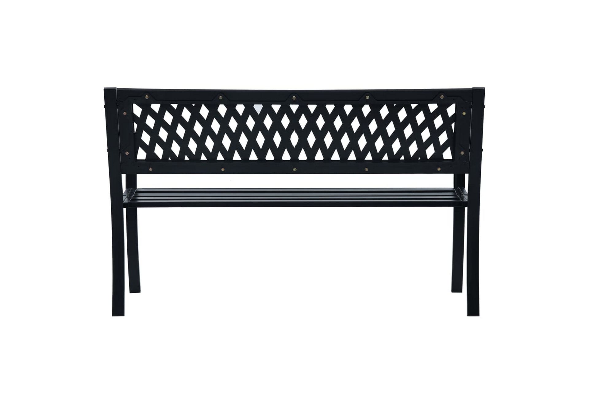 Hagebenk 125 cm svart stål - Hagemøbler - Utesofa - Benker